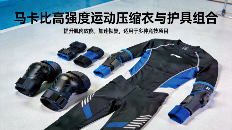 马卡比高强度运动压缩衣与护具组合 - 提升肌肉效能，加速恢复，适用于多种竞技项目